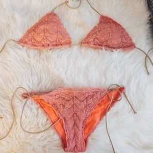 Shimmery pink Victoria secret bikini